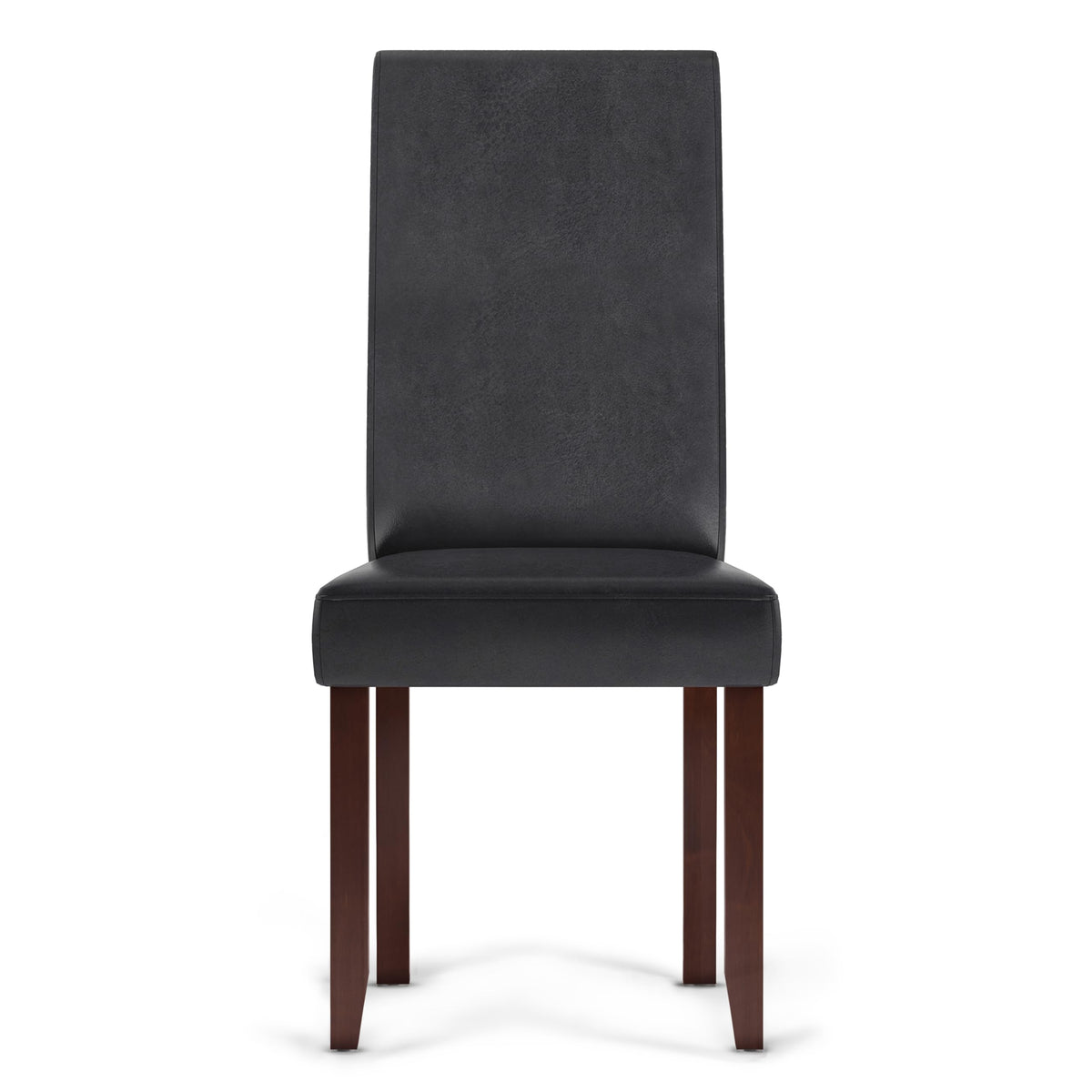 Vegan Leather Parsons Dining Chairs Black Set of 2 M895