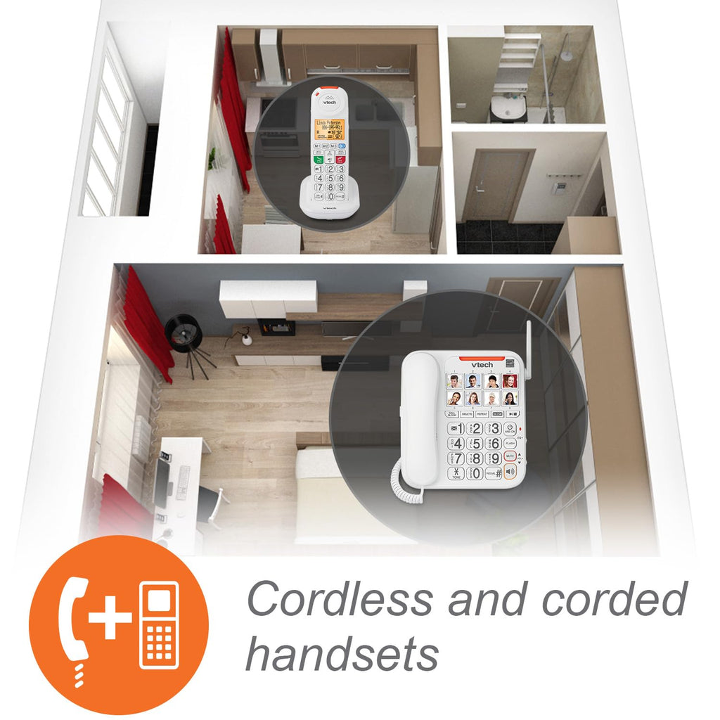 Amplified Corded Cordless Phone V919026