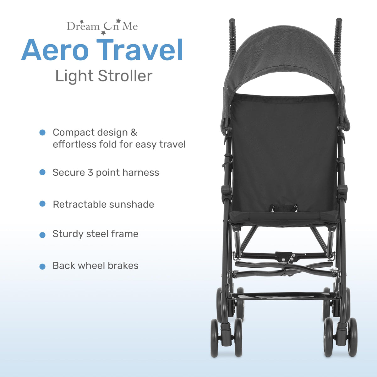 Black Lightweight Umbrella Stroller T21356