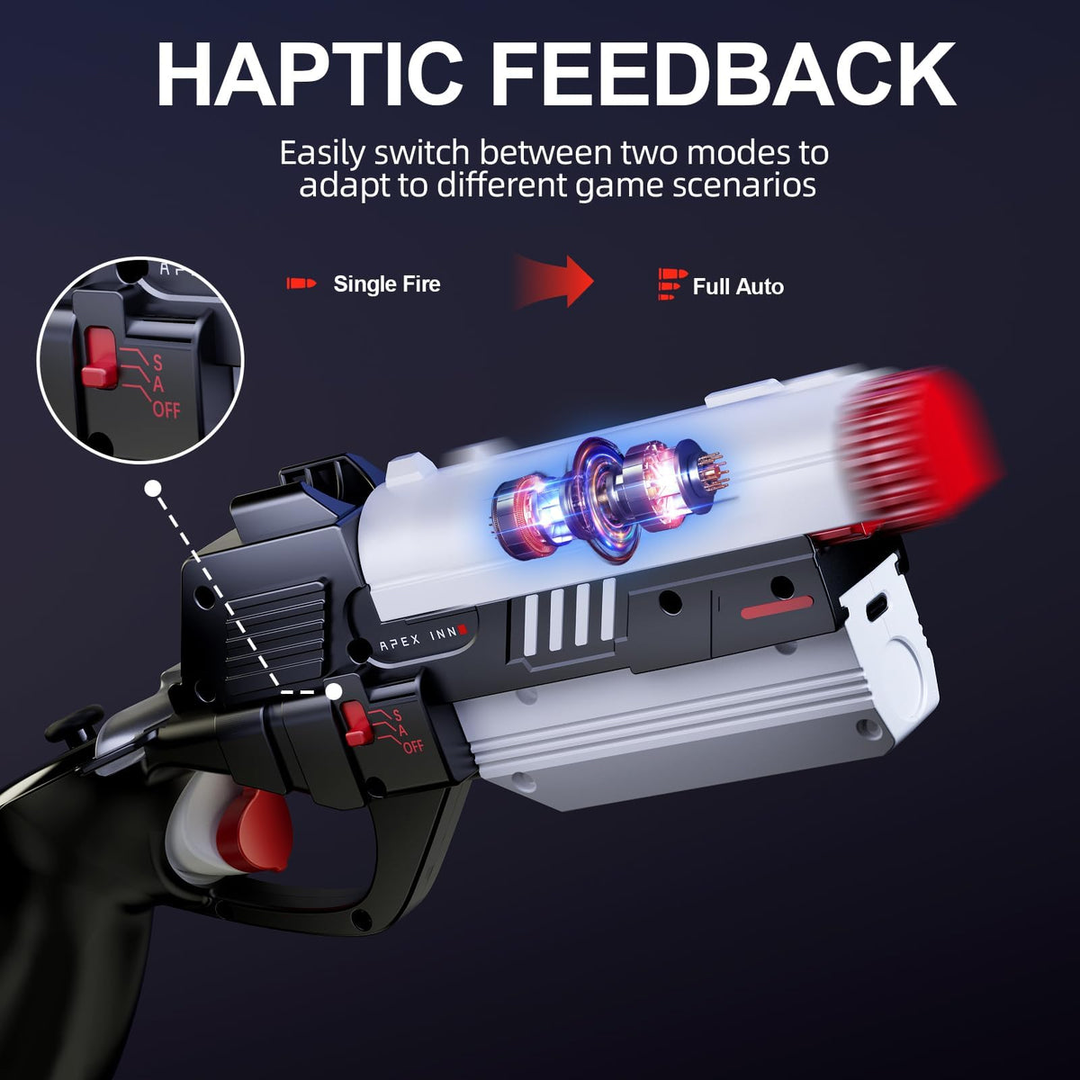 Controller Accessories Haptic Gun Stock Cover Compatible with Meta Quest 3S and Meta Quest 3 T40571
