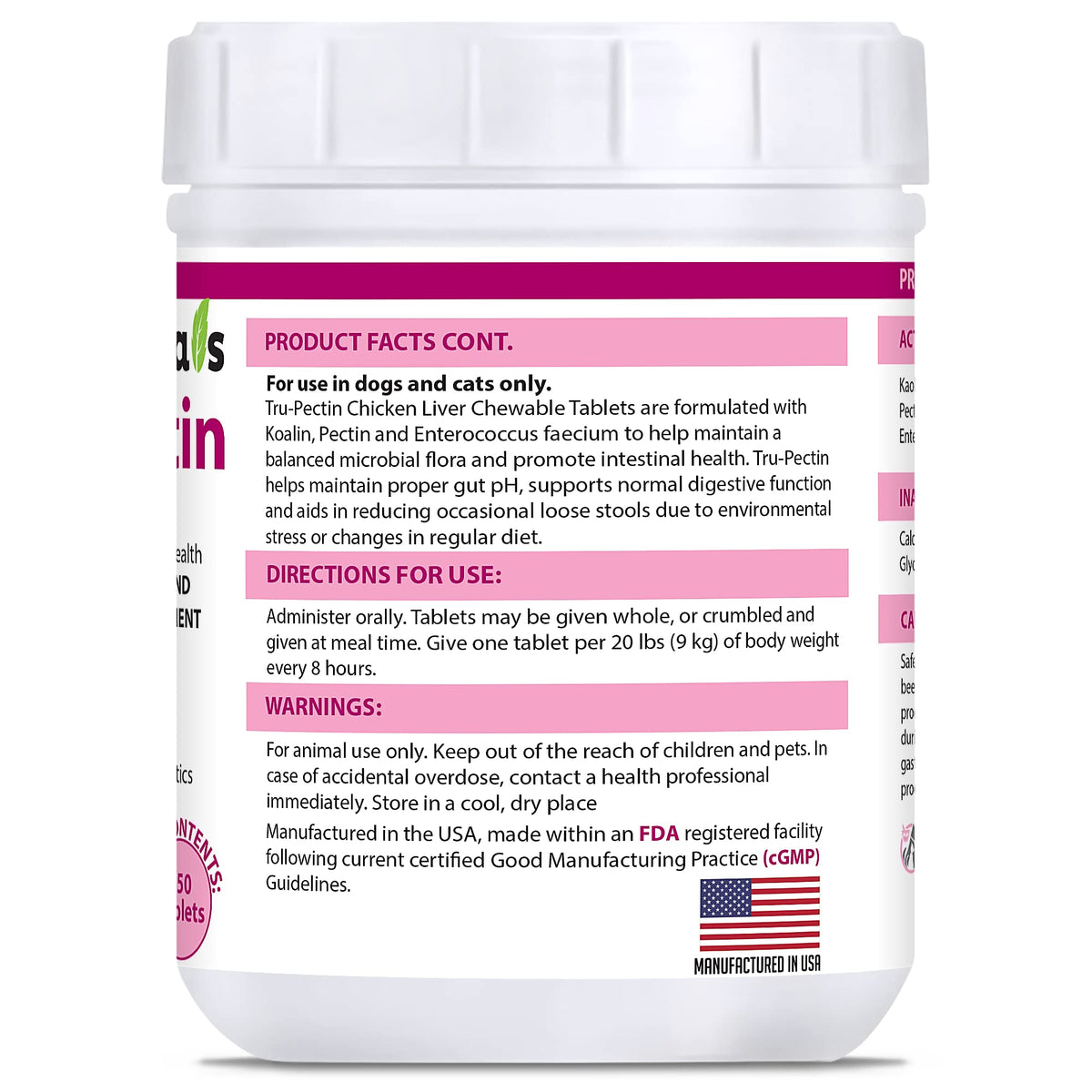 250 Tablets Chicken Liver Flavor Anti-Diarrheal for Dogs & Cats G94939