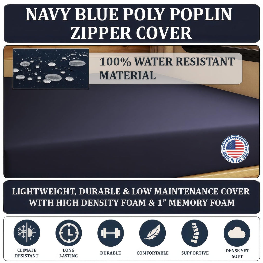 2" x 36" x 72" Gel Memory Foam Mattress Topper D443