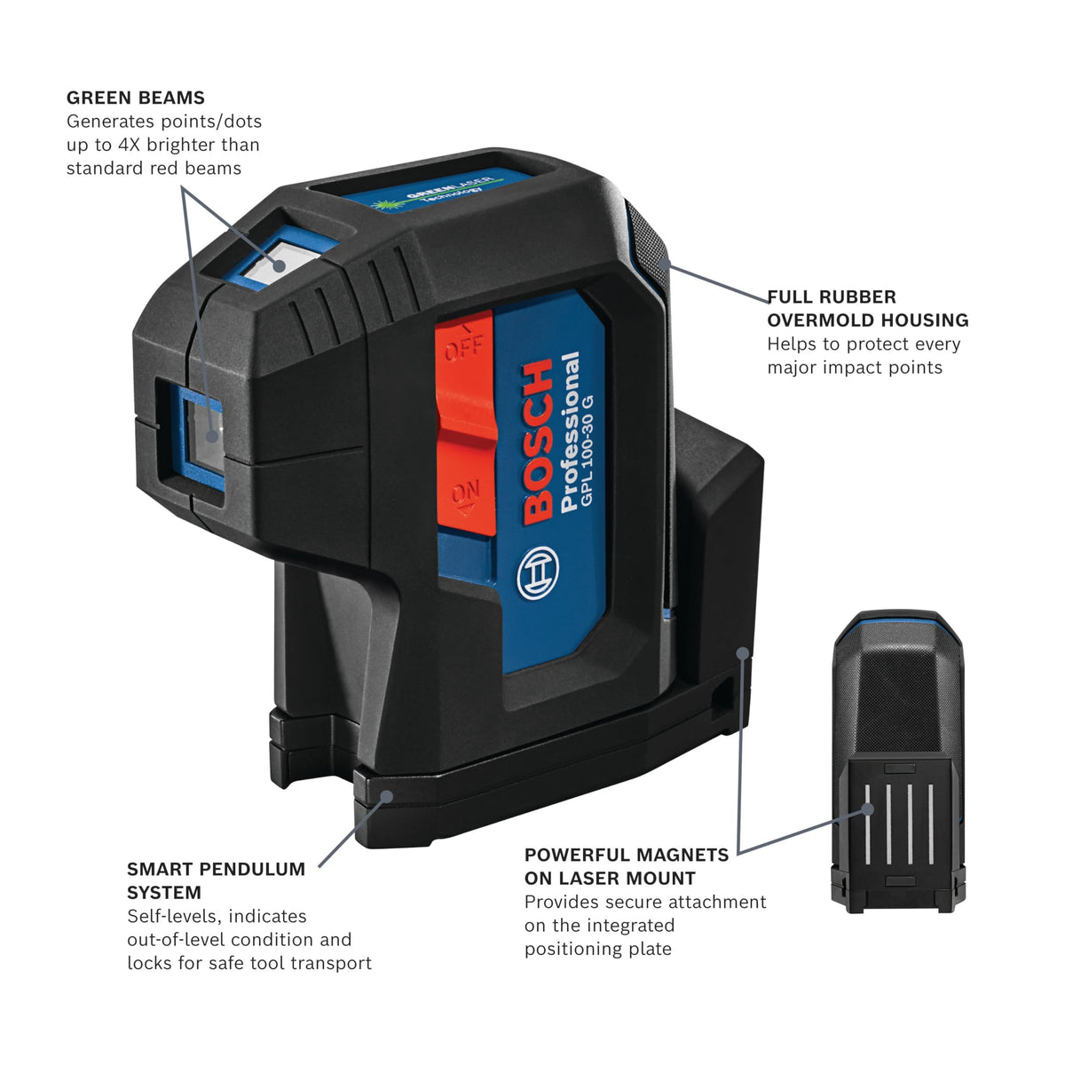 Green-Beam Three-Point Self-Leveling Alignment Laser B65228