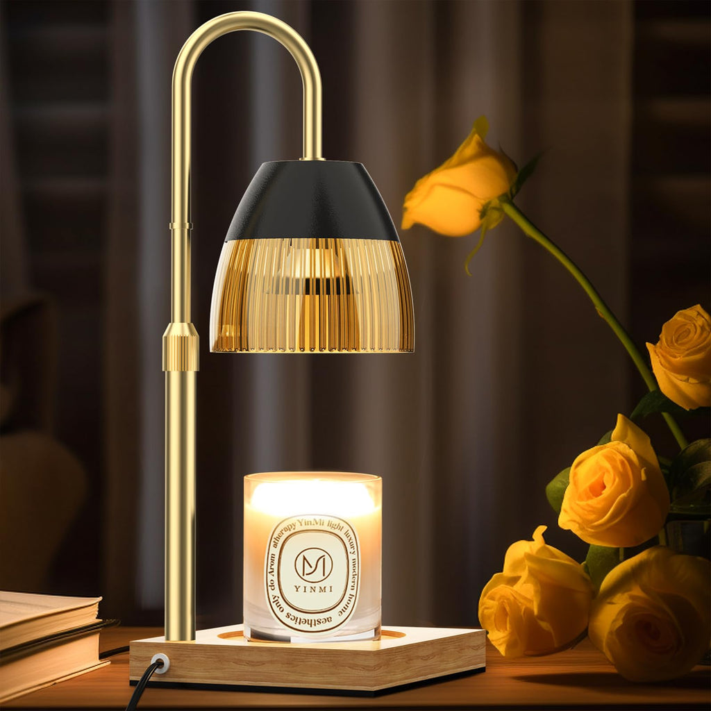 Candle Warmer Lamp with Timer Auto Off, Dimmable Height Adjustable Wax Melting Lamp E381