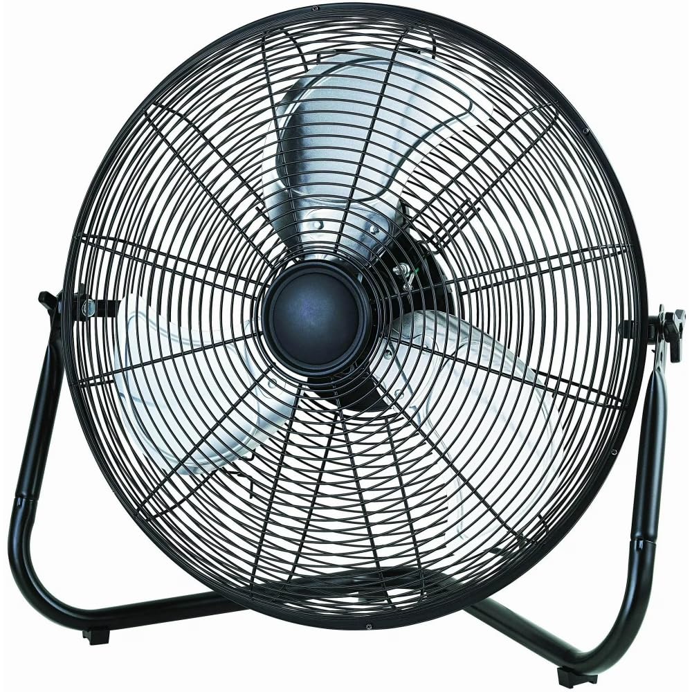 20 Inch 3-Speed Black Metal Floor Fan F97276