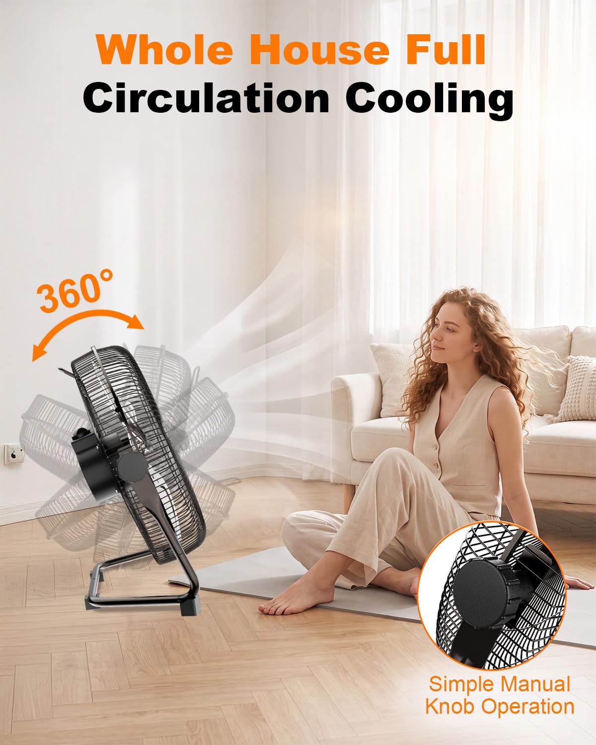 20 Inch High Velocity Floor Fan V880