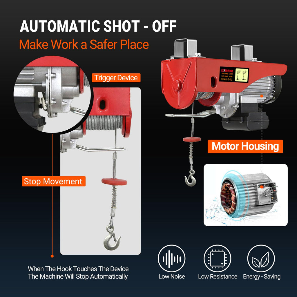 440 Lbs Electric Hoist Winch N87452