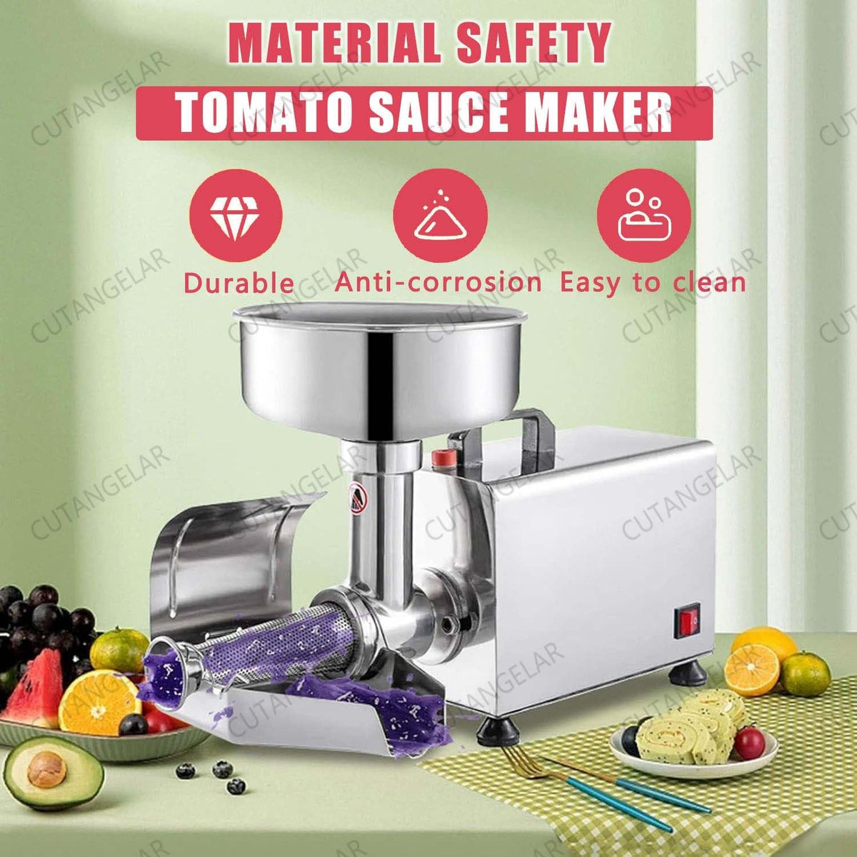 Commercial Grade Electric Sauce Machine 450W with Large Hopper Y55104