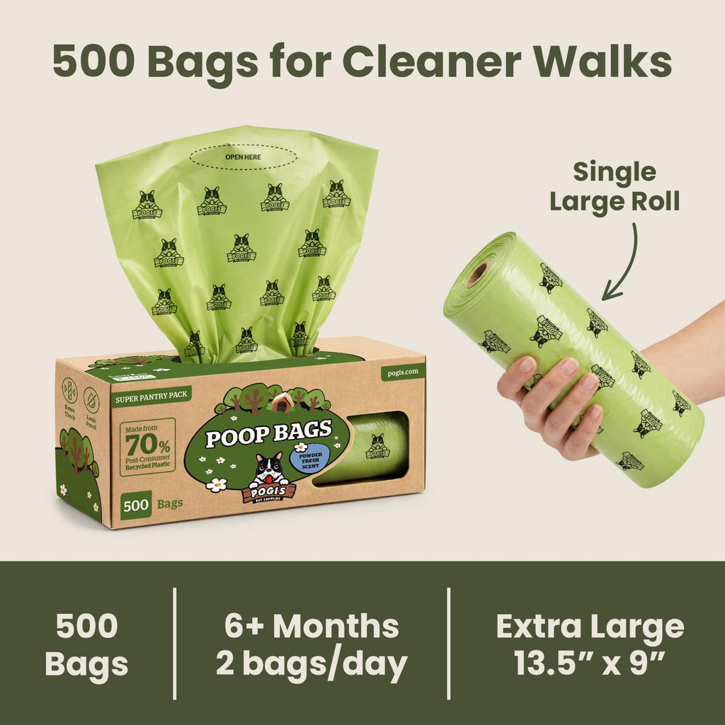 Large Dog Poop Bags, 500 Bags L38561