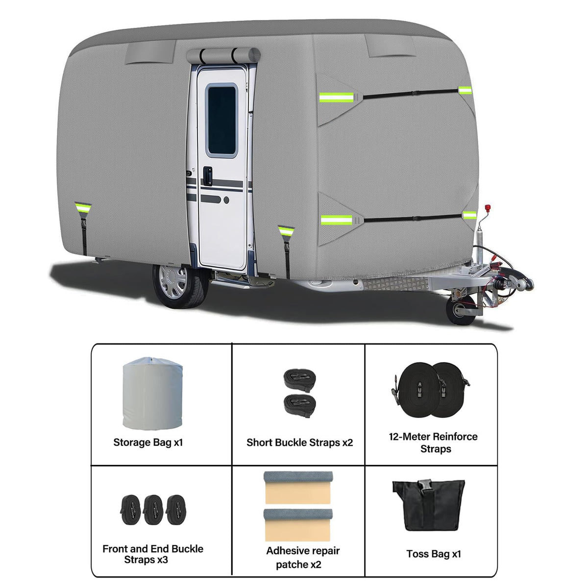 Waterproof Fiberglass Travel Trailer Cover V6449