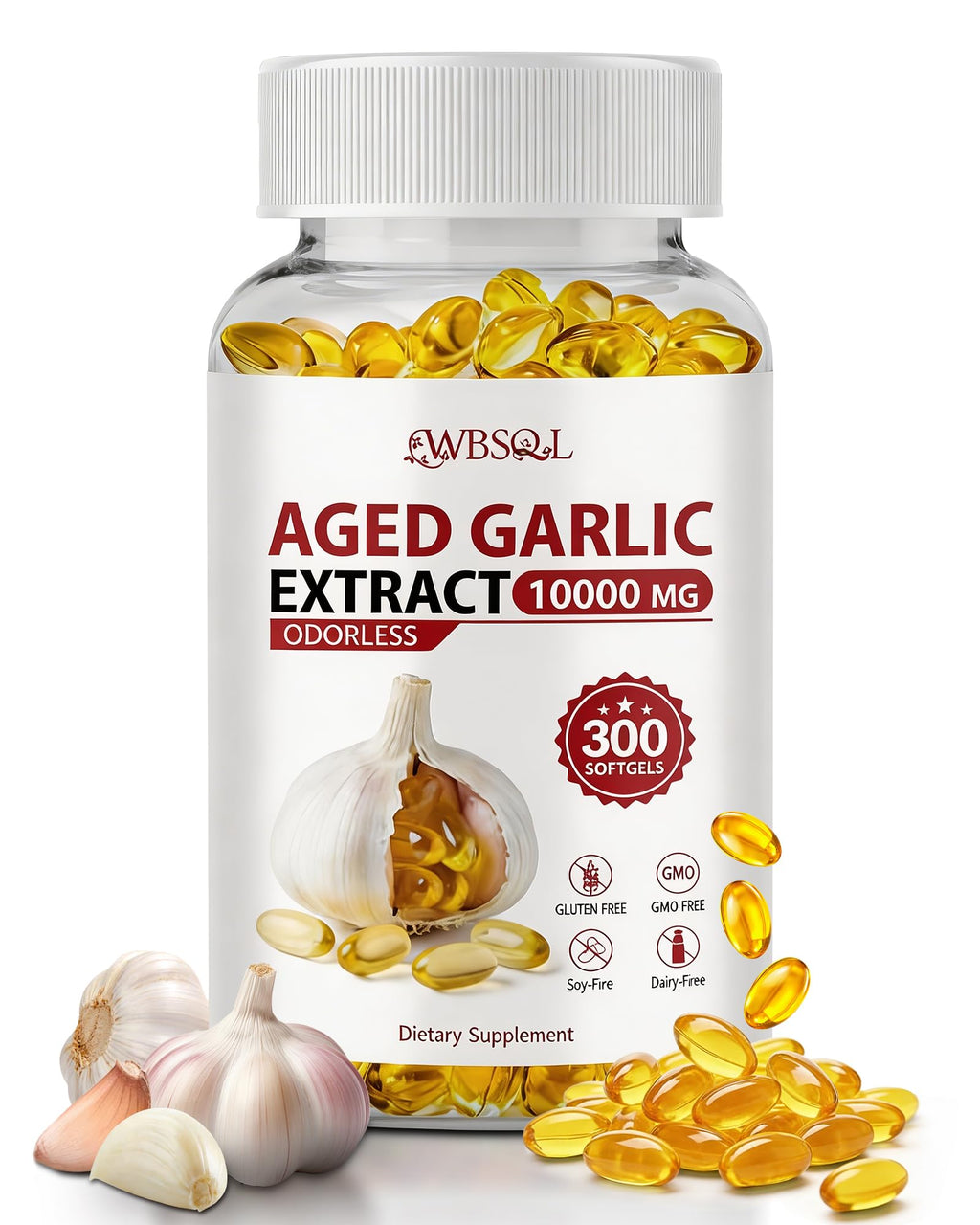 Aged Garlic Extract 10,000 mg 300 Softgels H8233