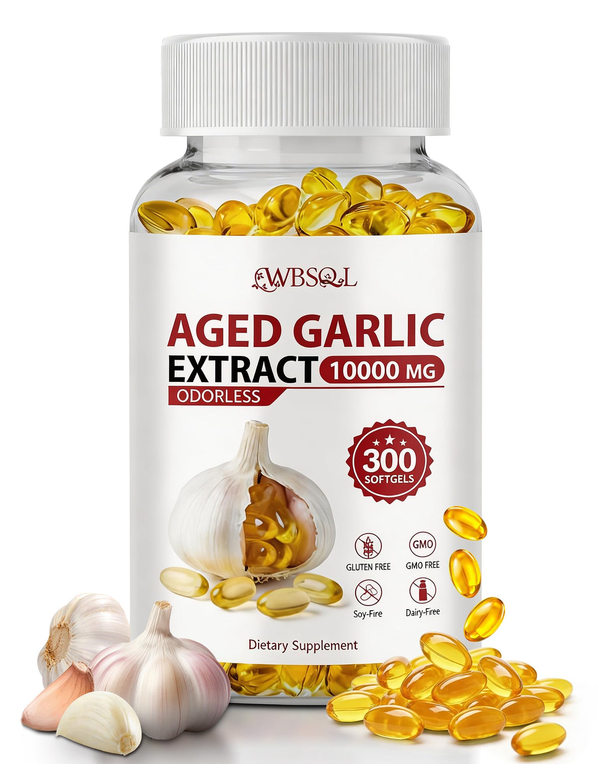 Aged Garlic Extract 10,000 mg 300 Softgels H8233