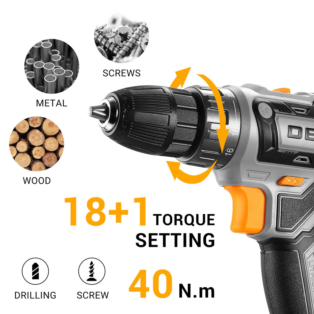Cordless Drill 20V with Battery and Charger W980658