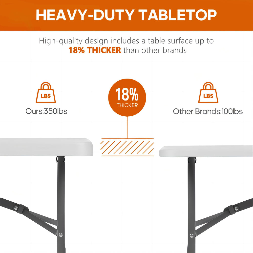 Folding Table 6FT White P348