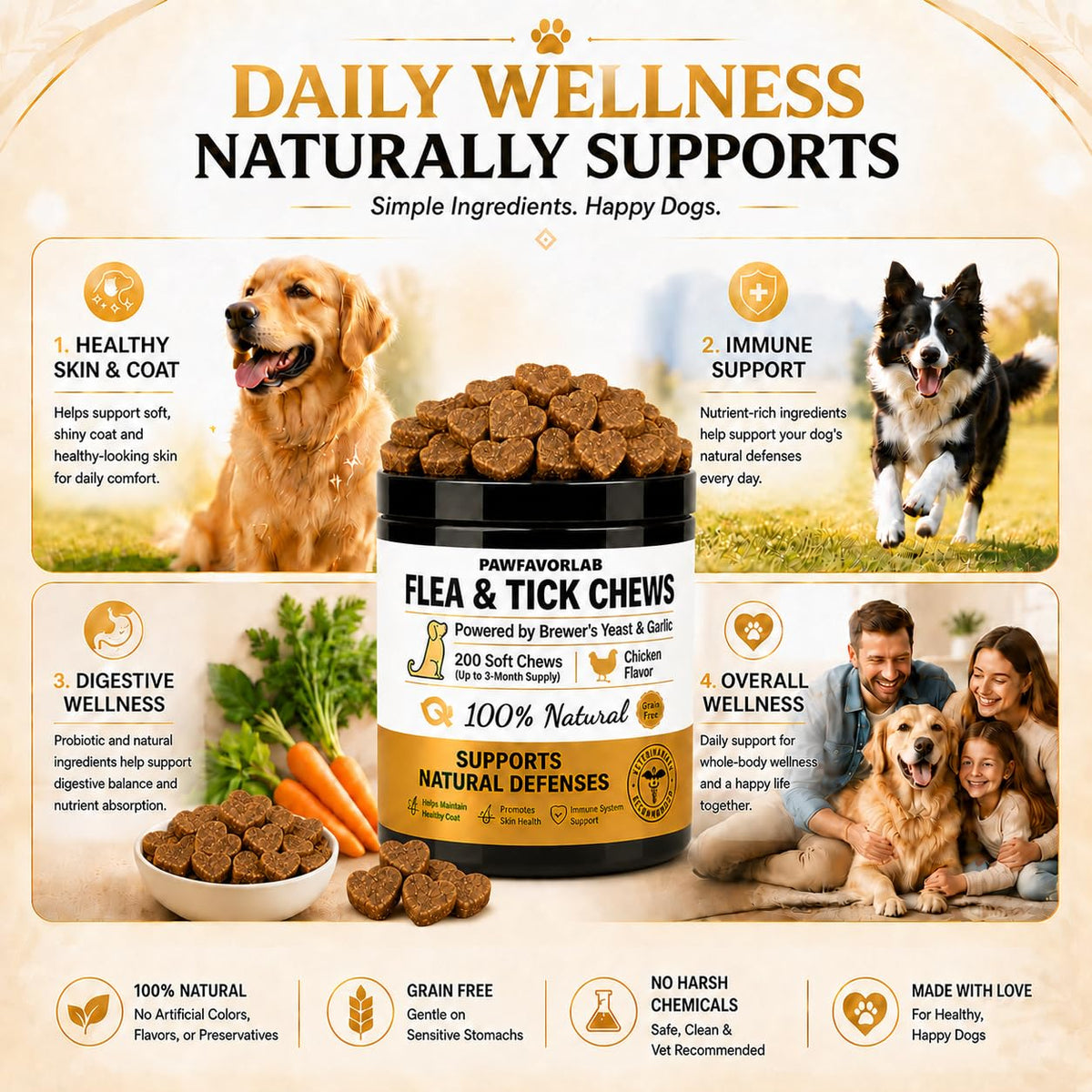 Chicken Flavor Soft Chews for Dogs - 200 Count N59352