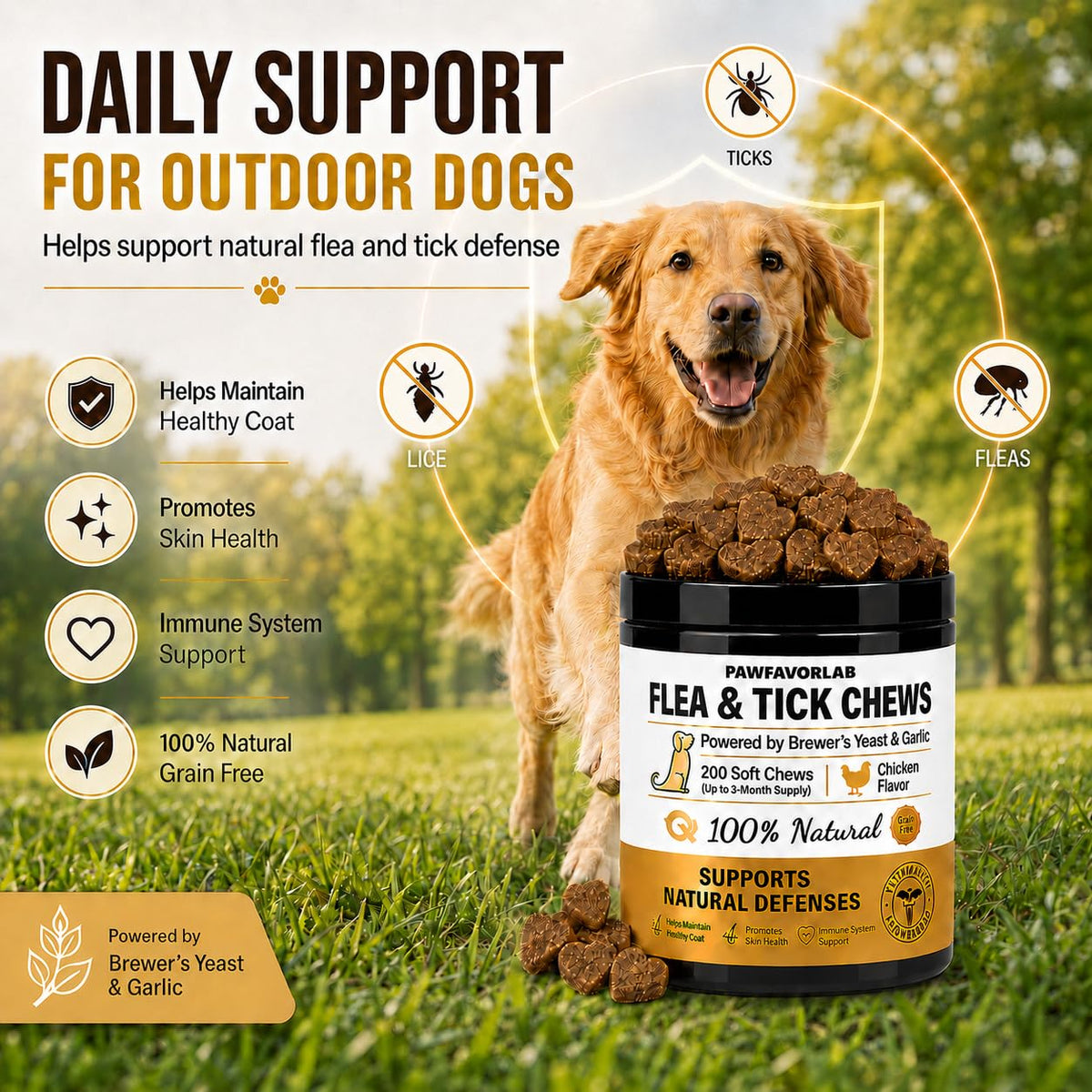 Chicken Flavor Soft Chews for Dogs - 200 Count N59352