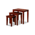 Wooden Nesting Tables Set of 3 Cherry Finish A6946