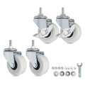 2 Inch PVC Threaded Stem Caster Wheels, Set of 4 F316