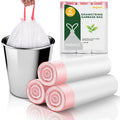 2 Gallon White Drawstring Trash Bags 60 Count N8051
