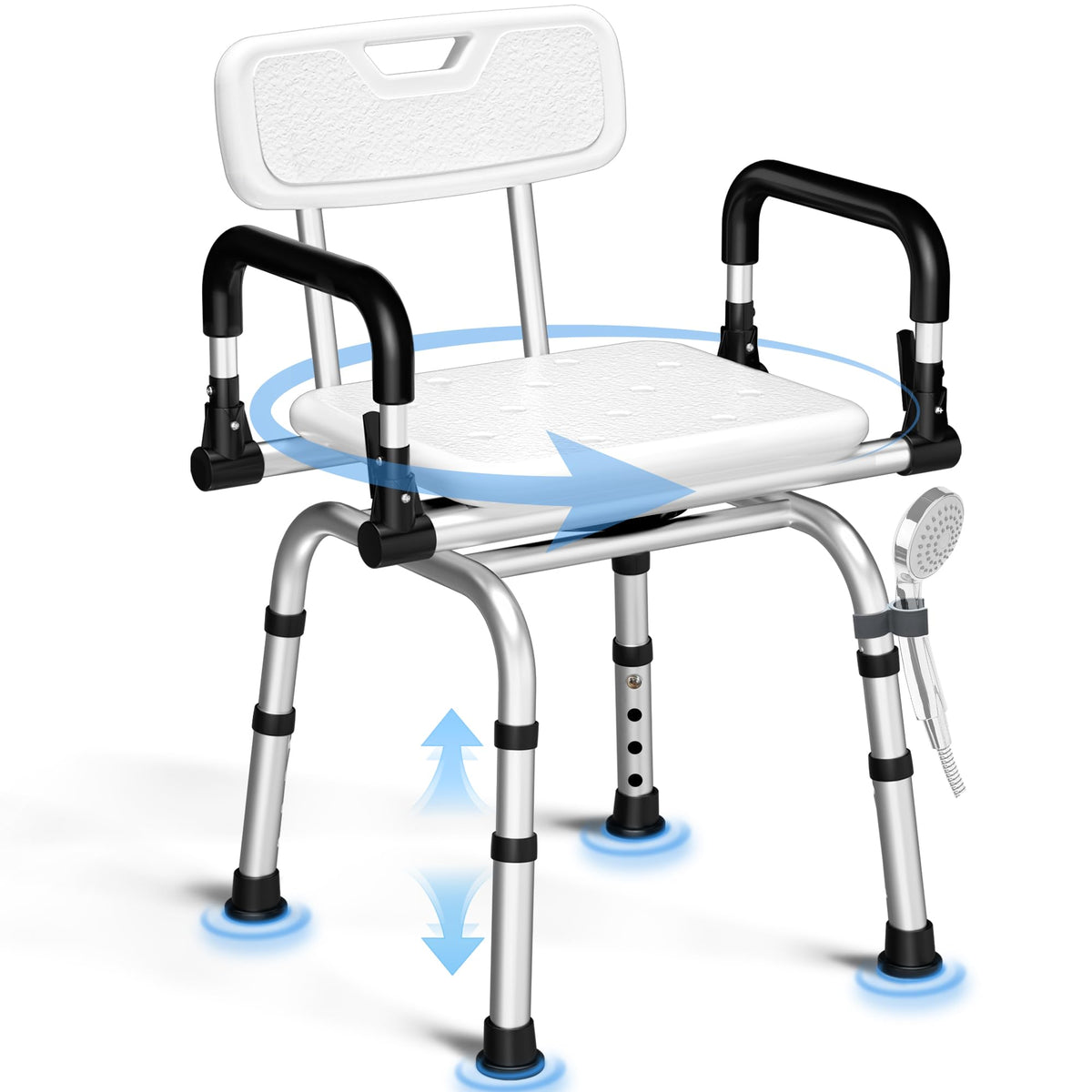 360° Rotating Adjustable Padded Shower Chair U8047