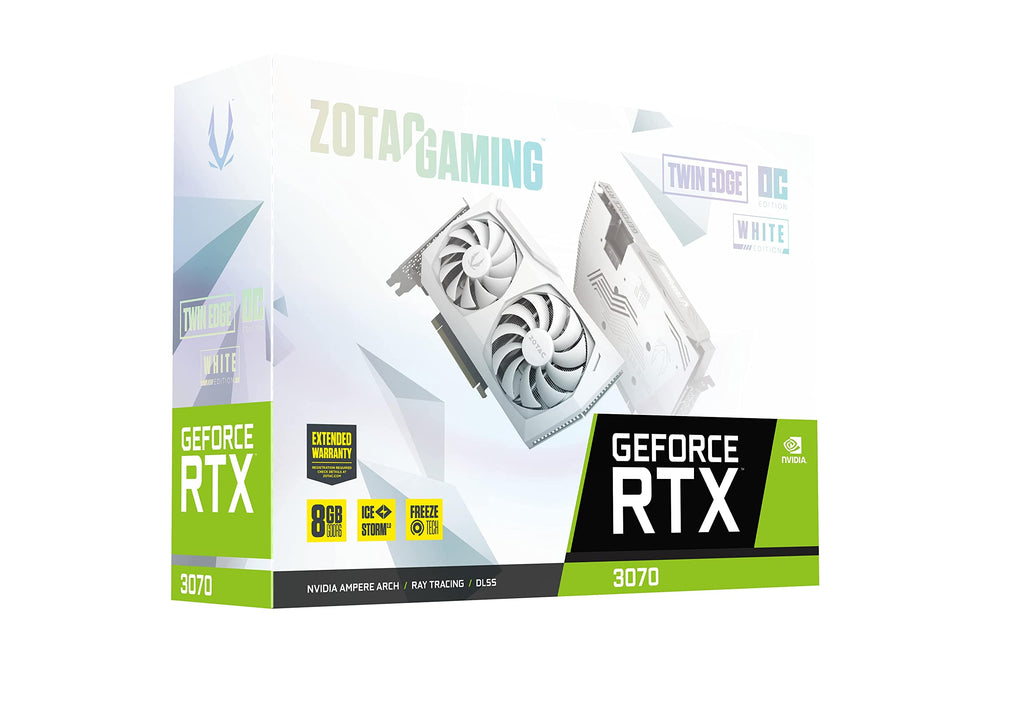 White 8GB GDDR6 256-bit PCIE 4.0 Gaming Graphics Card P868