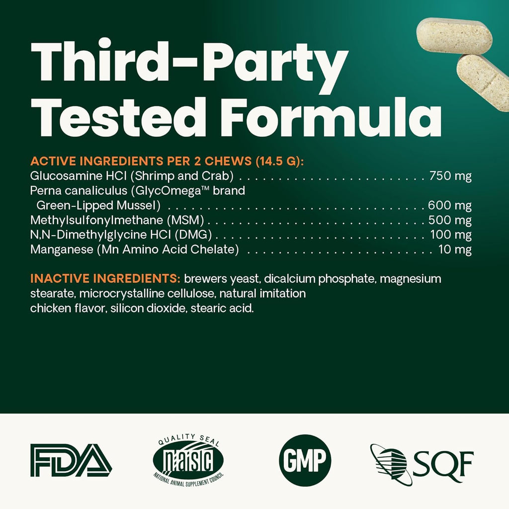 Chicken Hip & Joint Tablets for Dogs, 120 Count U576046