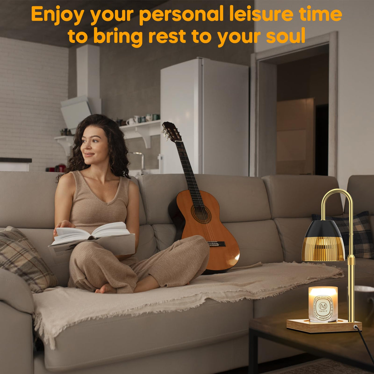 Candle Warmer Lamp with Timer Auto Off, Dimmable Height Adjustable Wax Melting Lamp E381
