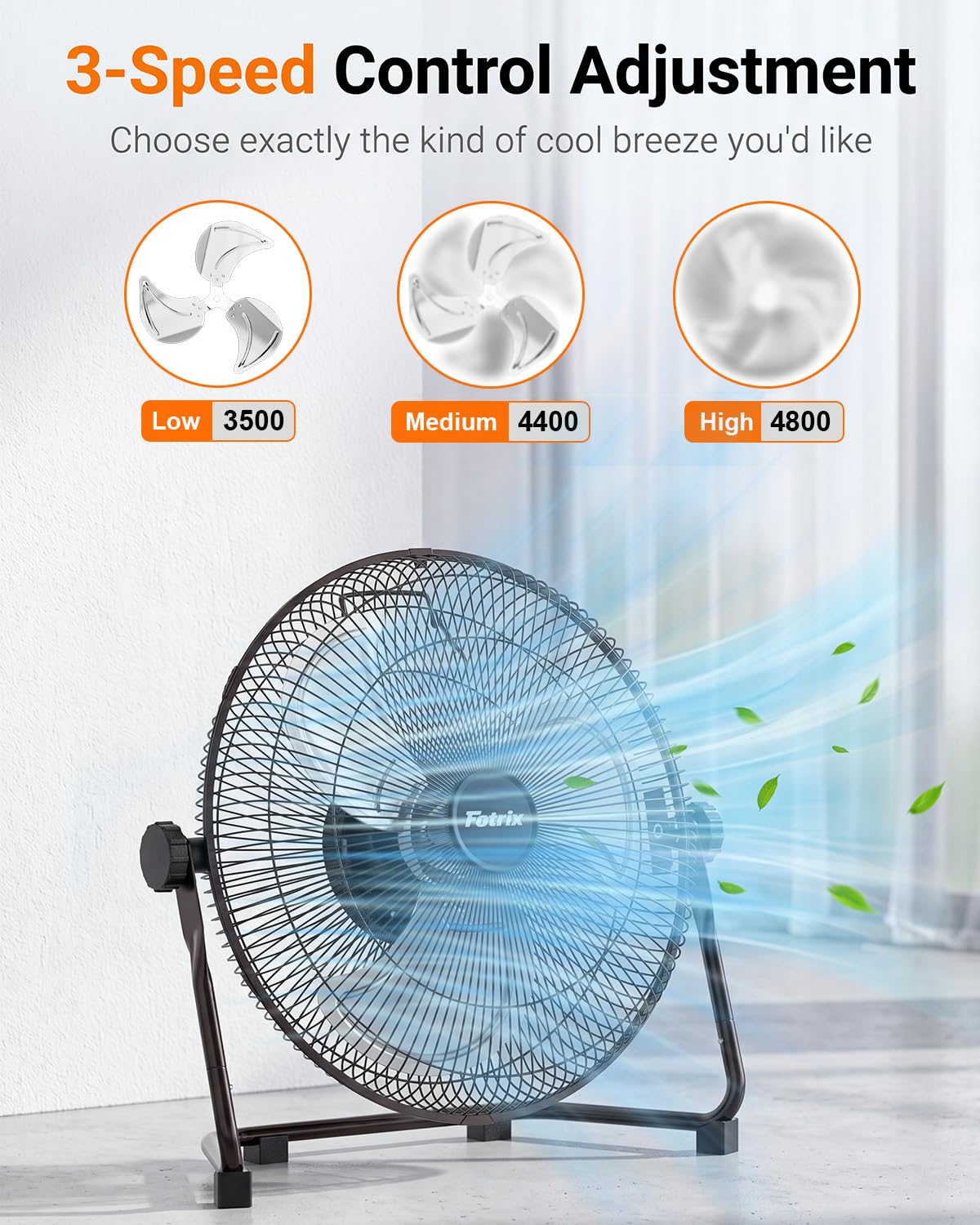 20 Inch High Velocity Floor Fan V880