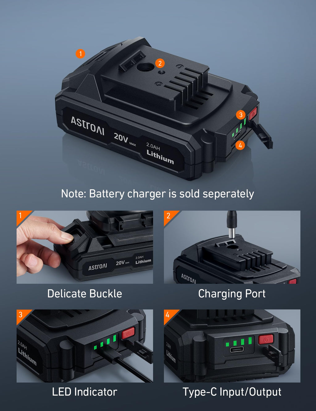 20V MAX Rechargeable Li-ion Battery V391