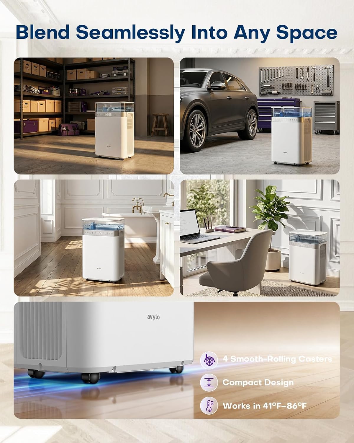 White Dehumidifier with Pump and Hose T629349