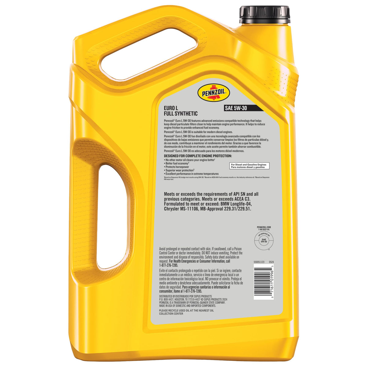 Full Synthetic 5W-30 Motor Oil, 5 Quart L9981