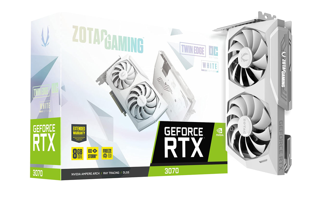 White 8GB GDDR6 256-bit PCIE 4.0 Gaming Graphics Card P868