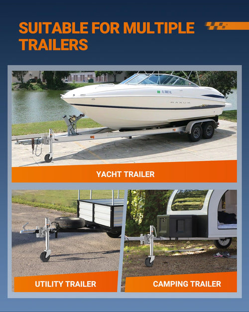 1200 lbs Galvanized Steel Trailer Jack with Wheel H1095