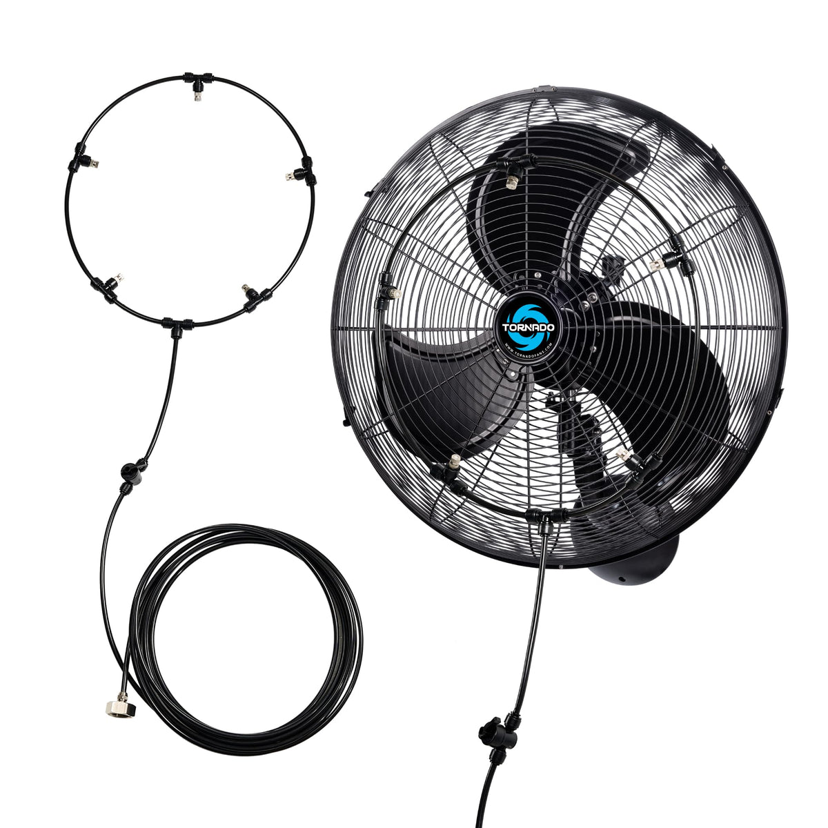 20 Inch Outdoor Wall Mount Fan with Misting Ring S5003