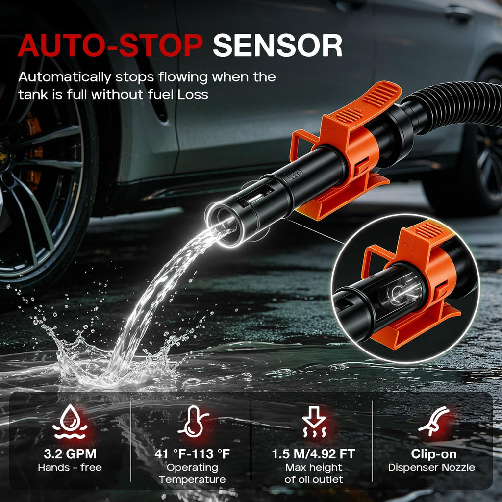 Cordless Fuel Transfer Pump 3.2 GPM with Auto-Stop C3778