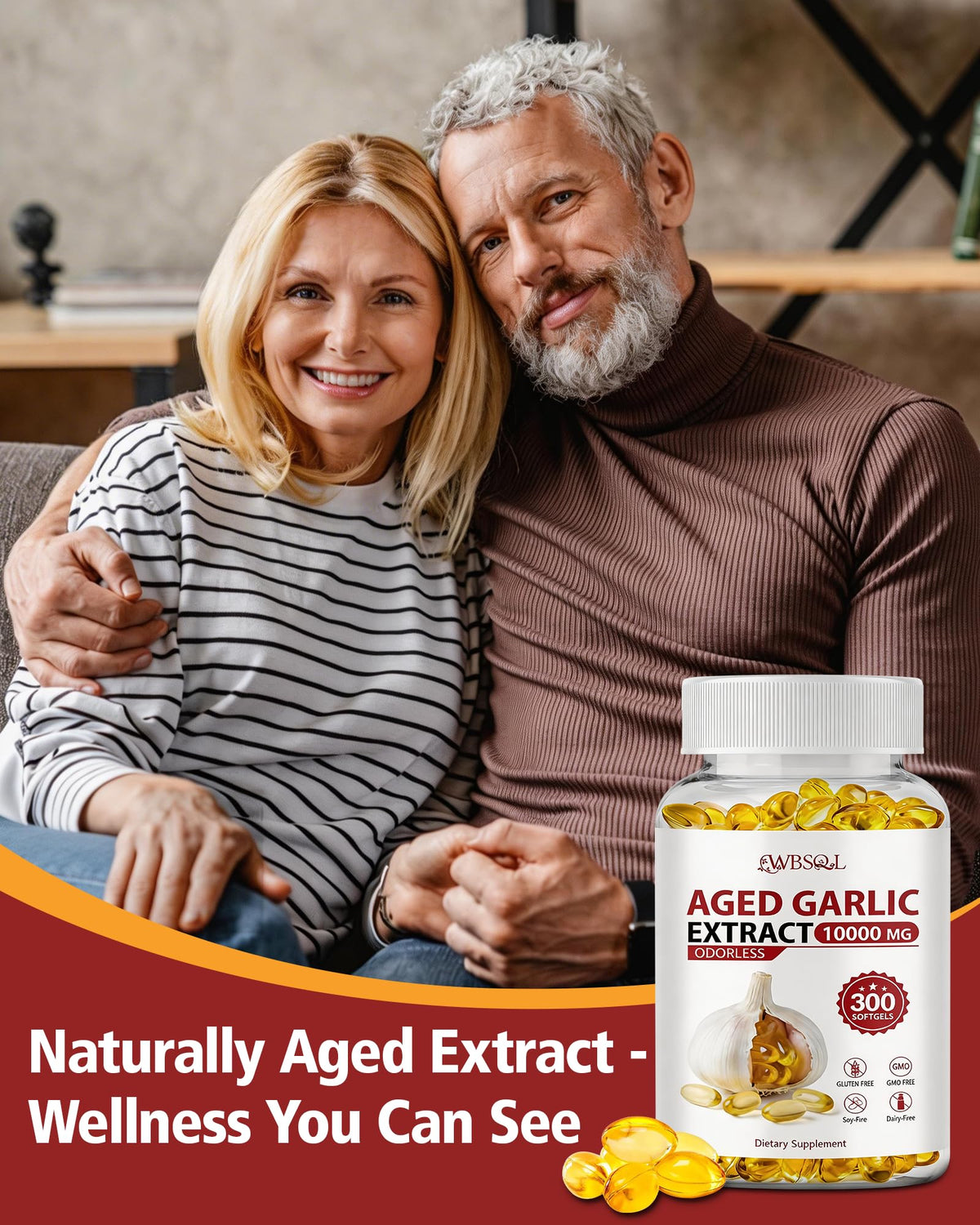 Aged Garlic Extract 10,000 mg 300 Softgels H8233