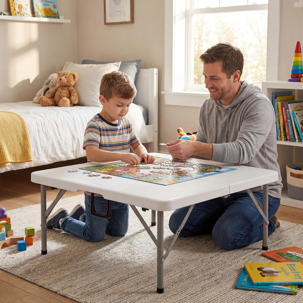 White Folding Card Table H425