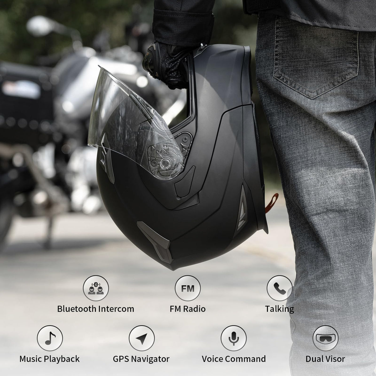 Flip-Up Modular Motorcycle Helmet G318319