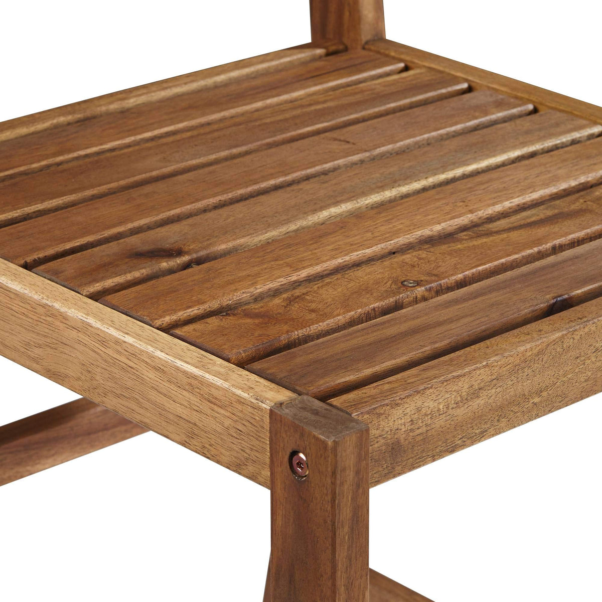 Acacia Wood Outdoor Bar Stools Set of 2 Brown 24" High K57011