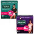 Adult Incontinence Underwear Bundle: Maximum S Blush 32 Count and Overnight S Blush 64 Count E64335