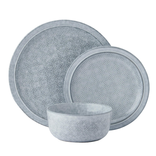 12 Piece Blue Dinnerware Set I8504