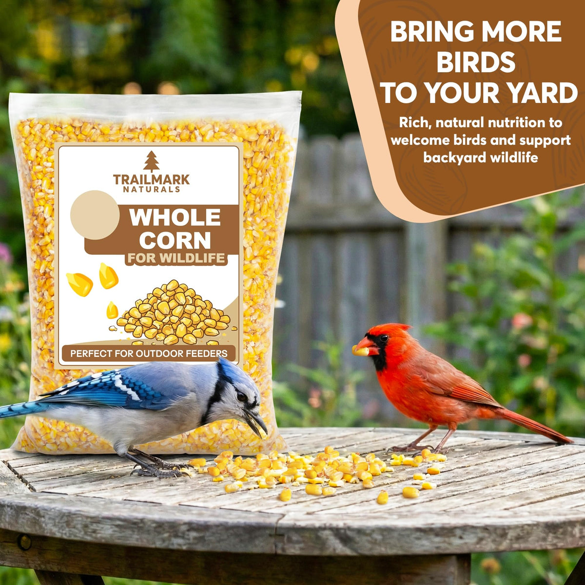 Whole Corn 20 LB Bird Seed & Wildlife Feed N3885