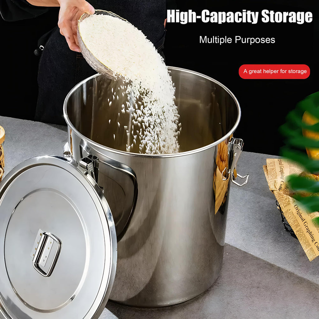 5.5Gal 304 Stainless Steel Airtight Canister K13504