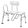Adjustable Height White Tub Transfer Bench Q68362