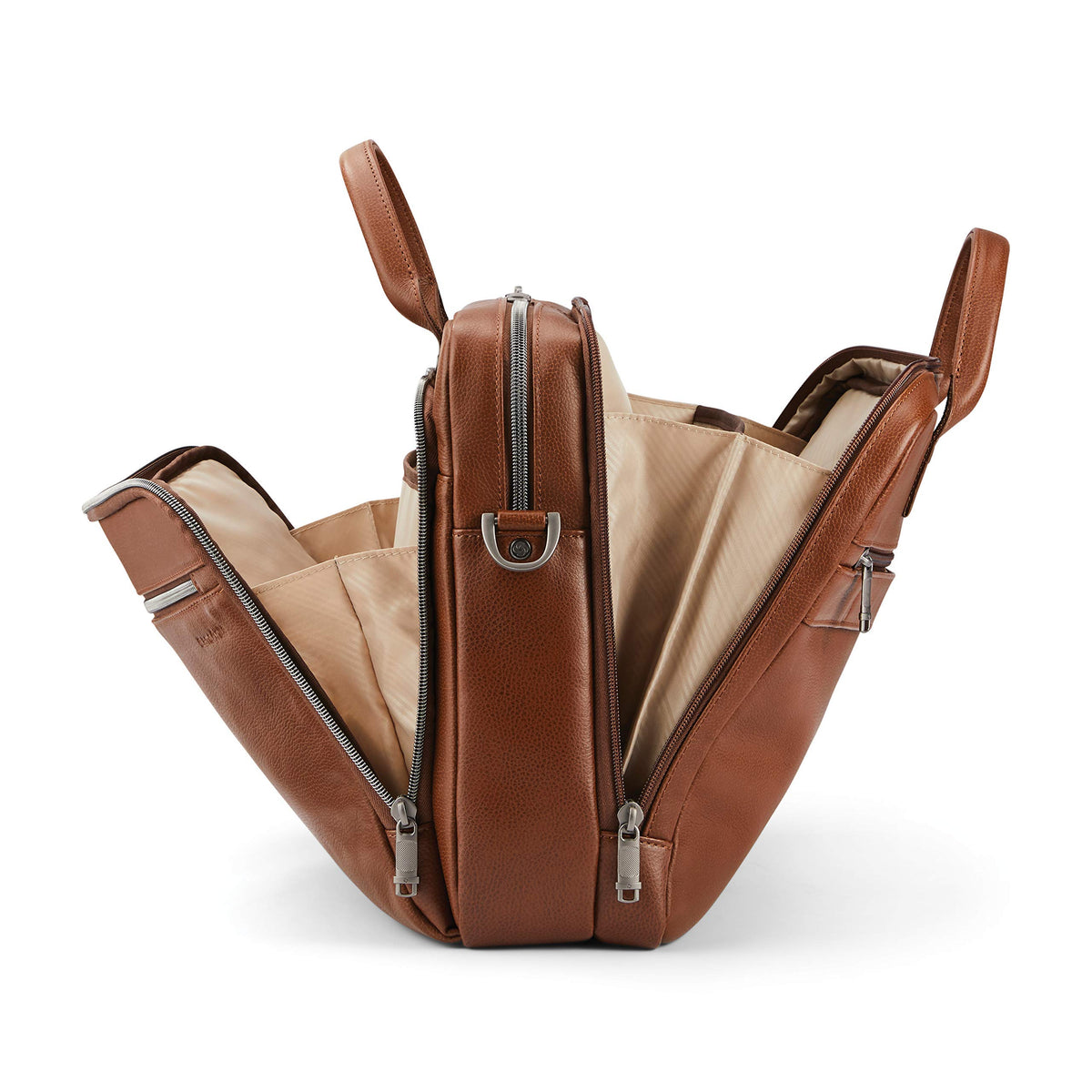 Leather Toploader Briefcase D5468