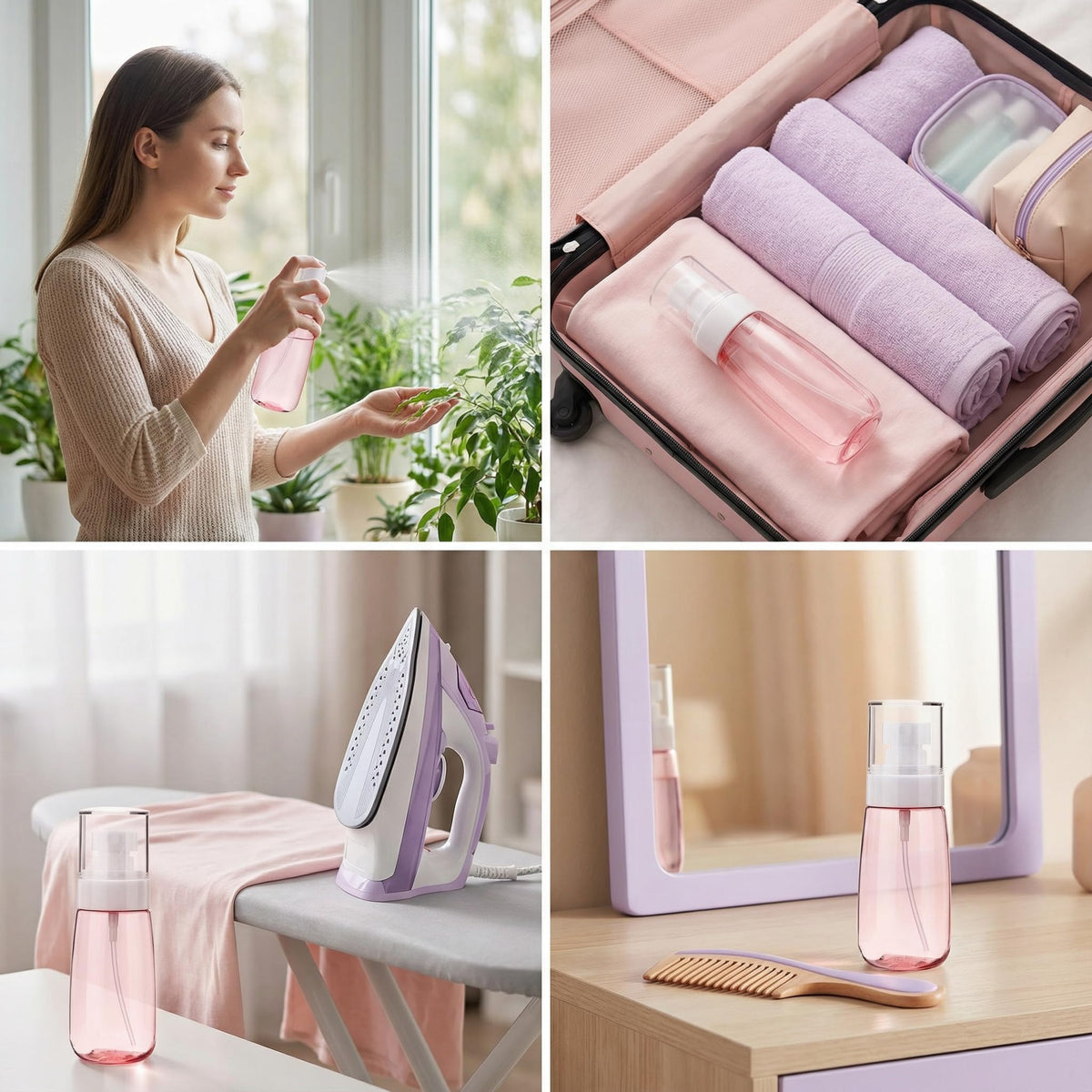 Pink 80ml Refillable Fine Mist Spray Bottle R81283