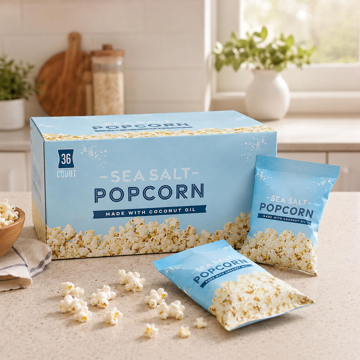 Sea Salt Popcorn with Coconut Oil P891839