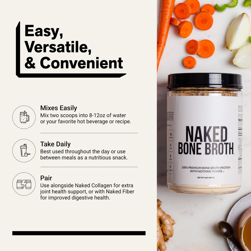 Beef Bone Broth Protein Powder 21G Protein 17G Collagen Unflavored K255