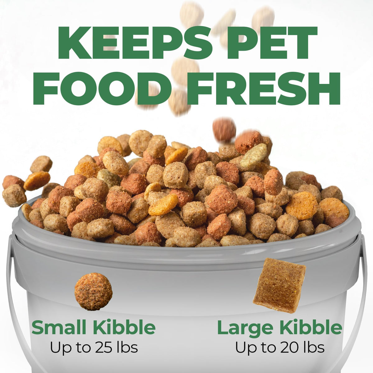 Airtight Pet Food Storage Container 25 lbs Grey Y682