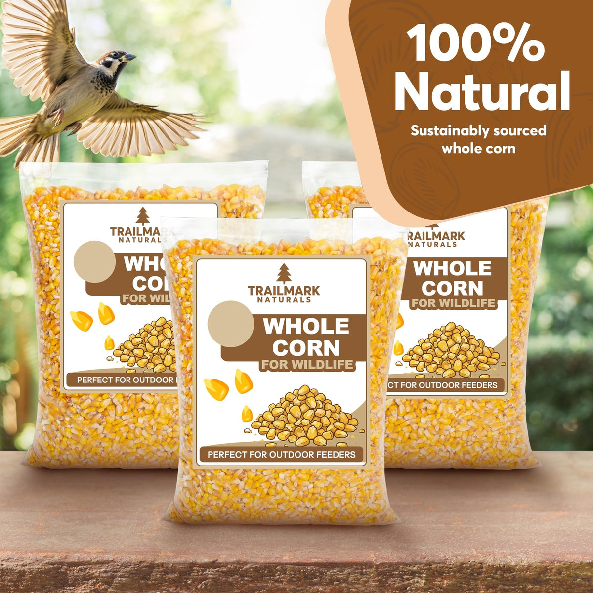 Whole Corn 20 LB Bird Seed & Wildlife Feed N3885